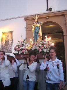 Procesin imagen Inmaculada en Otura